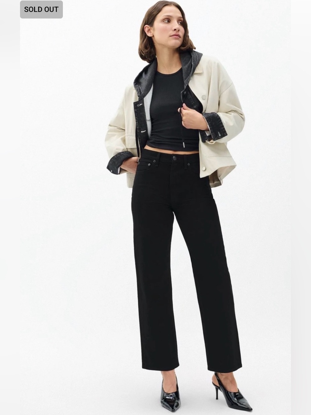 Rag & Bone Shea Ankle Relaxed Straight Vintage Stretch Black 27 worn once
